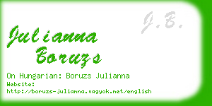 julianna boruzs business card